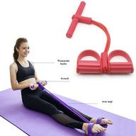 Fitness expander nôh na precvičenie svalov nôh, brucha a stehna - červený