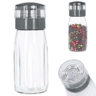 x2 Ručný mlynček na korenie a soľ, sklo, sivý 0,3l x2 Ručný mlynček na korenie a soľ, sklo, sivý 0,3l