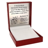Červená kožená krabička GRAWER Krstné prijímanie