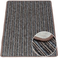 Carpet Runner Stripes Brown Melange 80x140 cm