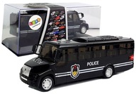Policajný autobus čierny so zvukom struny