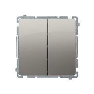 Dvojitý konektor Simon BASIC satén BMW5 Dvojitý konektor Simon BASIC satén BMW5
