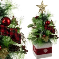 Umelý vianočný stromček 45 cm, prémiová diamantová borovica, hustý, zasnežený