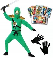 KOSTÝM NINJA ZLATÉ PAGÚNY + ninjago karty ZELENÁ 128/134 KOSTÝM NINJA ZLATÉ PAGÚNY + ninjago karty ZELENÁ 128/134