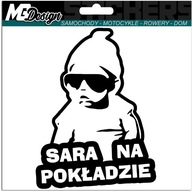 Samolepka SARA V AUTE AUTO 18x14 farba Samolepka SARA V AUTE AUTO 18x14 farba