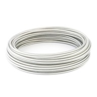 Oceľové lano, NEREZ INOX, kyselinovzdorné, z PVC, 3/4 mm, 7x7, 40m