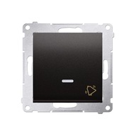 Simon 54 'zvonček' tlačidlo s LED podsvietením, matná čierna DD1L.01/49 Simon 54 'zvonček' tlačidlo s LED podsvietením, matná čierna DD1L.01/49