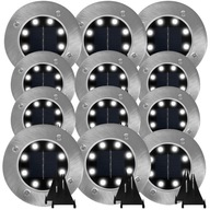 SOLÁRNE ZÁHRADNÉ LAMPY LED POZEMNÉ LAMPY DISK 12 SOLÁRNE ZÁHRADNÉ LAMPY LED POZEMNÉ LAMPY DISK 12