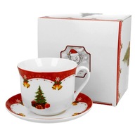 Porcelánová šálka s podšálkou DUO CHRISTMAS TREE 460 Porcelánová šálka s podšálkou DUO CHRISTMAS TREE 460