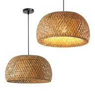 Boho pletená prírodná bambusová závesná lampa Boho pletená prírodná bambusová závesná lampa