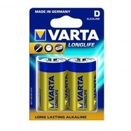 Alkalické batérie R20 (typ D)longlife 2 ks. Varta