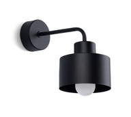 Moderné nástenné svietidlo SAVAR 1 black/Sollux steel Moderné nástenné svietidlo SAVAR 1 black/Sollux steel