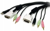 Nový kábel KVM kábel 4v1 DVI USB JACK