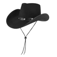 ČIERNY KOVBOJSKÝ KLOBÚK DIVOKÝ ZÁPAD RODEO ČIERNY KOVBOJSKÝ KLOBÚK DIVOKÝ ZÁPAD RODEO