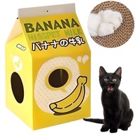 Drapak Cat House Cartboard Lair of Banana Milk Mlieč