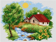 vyšívacia súprava plátno + niť 15*20cm - 2027 vyšívacia súprava plátno + niť 15*20cm - 2027