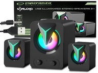 POČÍTAČOVÉ REPRODUKTORY 2.1 USB LED VÝKONNÁ PC SET POČÍTAČOVÉ REPRODUKTORY 2.1 USB LED VÝKONNÁ PC SET