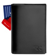 Kožená pánska peňaženka čierna koža PREMIUM tenká slim rfid KOCHMANSKI