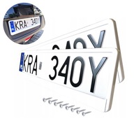 BIELY KOVOVÝ REGISTRAČNÝ RÁMČEK + SKRUTKY BIELY KOVOVÝ REGISTRAČNÝ RÁMČEK + SKRUTKY
