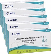 Kombinovaný test 4v1 Chrípka A B RSV CorDx CE home