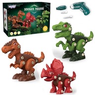 WOOPIE Set Dinosaury na krútenie 3 ks Set