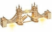 Drevené 3D LED puzzle Tower Bridge