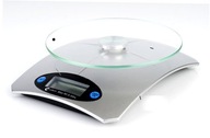 * Kuchynská elektronická váha do 5 KG, STRIEBORNÉ SKLO * Kuchynská elektronická váha do 5 KG, STRIEBORNÉ SKLO