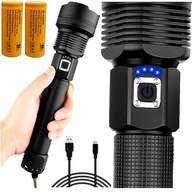 LED TAKTICKÁ RUČNÁ VOJENSKÁ BATERKA MEGA VÝKONNÁ 2xAKU USB P90 XHP90 LED TAKTICKÁ RUČNÁ VOJENSKÁ BATERKA MEGA VÝKONNÁ 2xAKU USB P90 XHP90