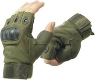Khaki vojenské taktické bojové rukavice - XL