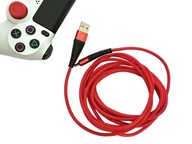 USB kábel pre podložky PS4, opletený, vysoko kvalitný HQ