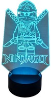 3D LED NINJAGO NINJAGO VIACFAREBNÉ NOČNÉ DIAĽKOVÉ SVETLO