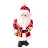 Sklenená cetka na vianočný stromček, figúrka Santa Clausa štíhla