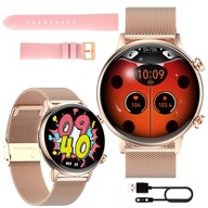 Inteligentné hodinky Dámske hodinky Manta Alexa Mini Gold Talk Menu PL 2 remienky