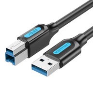 USB 3.0 A samec na USB-B samec Vention COOBD kábel 0,5 m čierny PVC USB 3.0 A samec na USB-B samec Vention COOBD kábel 0,5 m čierny PVC