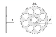 Cht zadné ozubené koleso 4461 52 Yamaha Dt 50R 99-02 Cht zadné ozubené koleso 4461 52 Yamaha Dt 50R 99-02