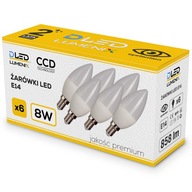 6x E14 LED žiarovka 858lm 8W NEUTRÁLNA sviečka 6x E14 LED žiarovka 858lm 8W NEUTRÁLNA sviečka