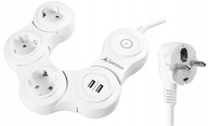 PREDLŽOVACÍ KÁBEL NAPÁJACÍ ZDROJ PREPÄŤOVÁ OCHRANA 2 USB ZÁSUVKY 1,5 m ZAP. PREDLŽOVACÍ KÁBEL NAPÁJACÍ ZDROJ PREPÄŤOVÁ OCHRANA 2 USB ZÁSUVKY 1,5 m ZAP.