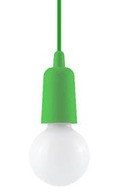 Závesné svietidlo DIEGO 1 zelený previs E27 Sollux