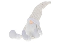 Vianočný trpaslík s bradou, biely, 47 cm Vianočný trpaslík s bradou, biely, 47 cm