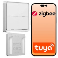 Diaľkové ovládanie scény Zigbee 3.0 TUYA 4 tlačidlá pre inteligentné osvetlenie rolety Diaľkové ovládanie scény Zigbee 3.0 TUYA 4 tlačidlá pre inteligentné osvetlenie rolety