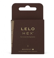 LELO HEX Respect XL latexové kondómy 3 ks