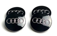 Kryty AUDI Logo Kryty Čierne ráfiky 68MM Kryty AUDI Logo Kryty Čierne ráfiky 68MM