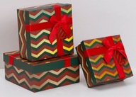 Box Vianočné dekoratívne krabičky Sada 3 kusov - PERFEKTNÝ DARČEK