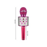 Karaoke mikrofón s ružovým reproduktorom