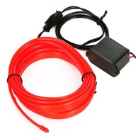 Ambient LED optické vlákno červené, 2 metre + konvertor