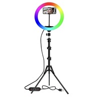 RGB kruhové svetlo so statívom a diaľkovým ovládaním RGB kruhové svetlo so statívom a diaľkovým ovládaním