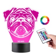 Stolná lampa Socha Pes Mops Žiak Dog Stolná lampa Socha Pes Mops Žiak Dog