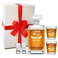 KARAFA 2 POHÁROV NA WHISKY GRAVÍROVANÁ ako darček KARAFA 2 POHÁROV NA WHISKY GRAVÍROVANÁ ako darček
