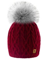TEPLÁ zimná ČIAPKA Vlnená Debora pompom a fleece TEPLÁ zimná ČIAPKA Vlnená Debora pompom a fleece