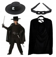 Kostým Zorro Cape Mask Hat Halloween prevlek Kostým Zorro Cape Mask Hat Halloween prevlek